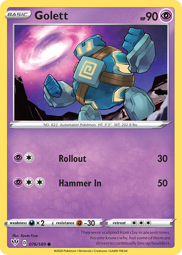 Golett (076/189) [Sword & Shield: Darkness Ablaze] | Cracking-Singles