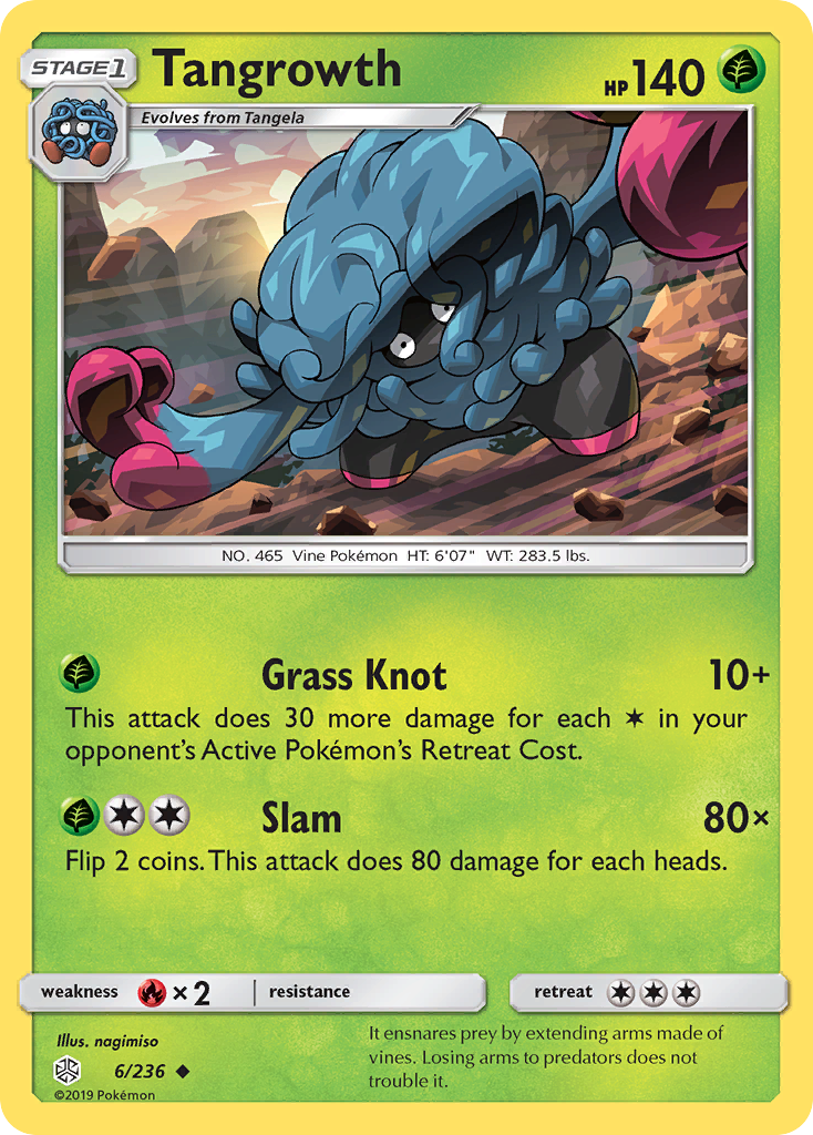 Tangrowth (6/236) [Sun & Moon: Cosmic Eclipse] | Cracking-Singles