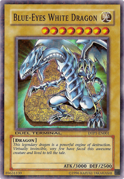 Blue-Eyes White Dragon [DTP1-EN001] Super Rare | Cracking-Singles