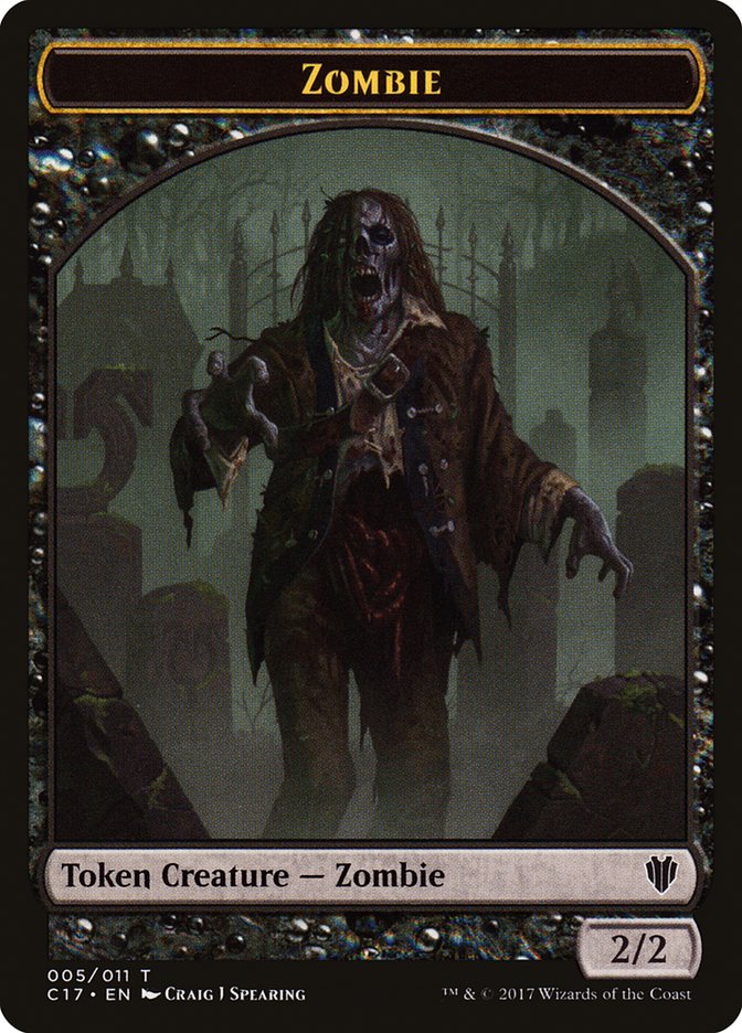 Vampire // Zombie Double-sided Token [Commander 2017 Tokens] | Cracking-Singles