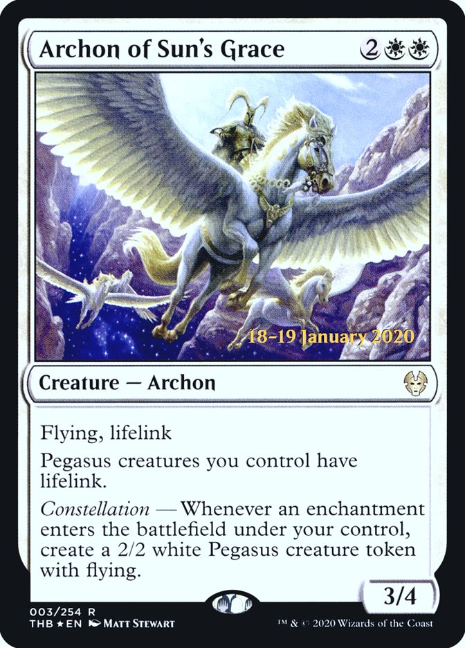 Archon of Sun's Grace [Theros Beyond Death Prerelease Promos] | Cracking-Singles