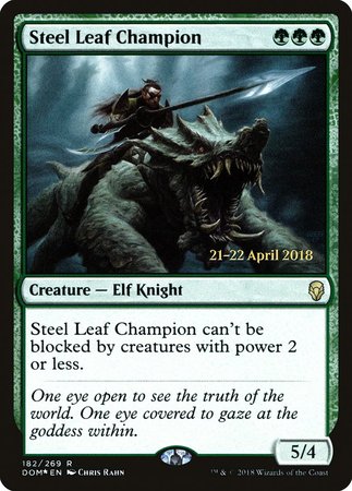 Steel Leaf Champion [Dominaria Promos] | Cracking-Singles