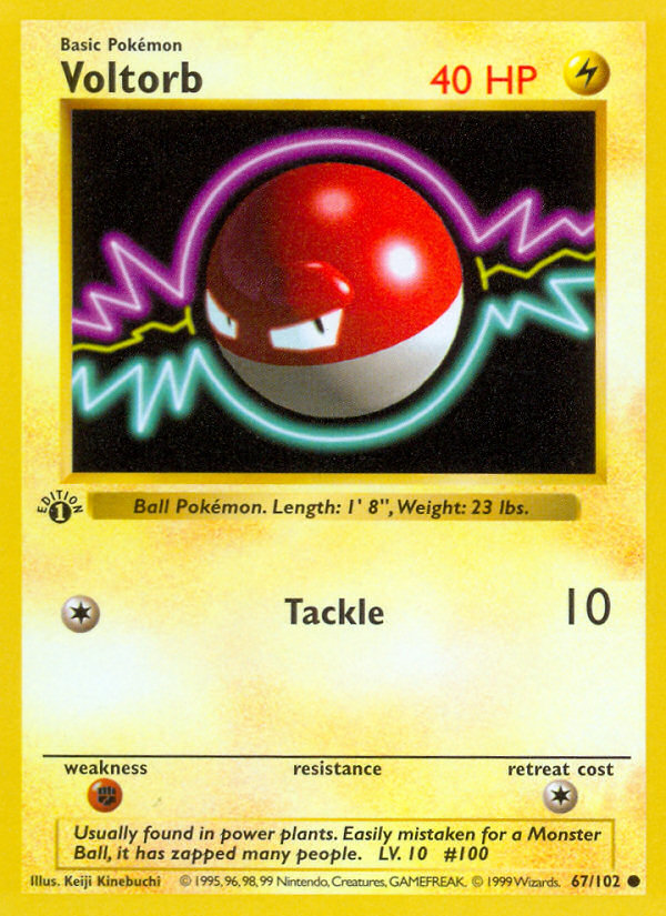 Voltorb (67/102) (Shadowless) [Base Set 1st Edition] | Cracking-Singles