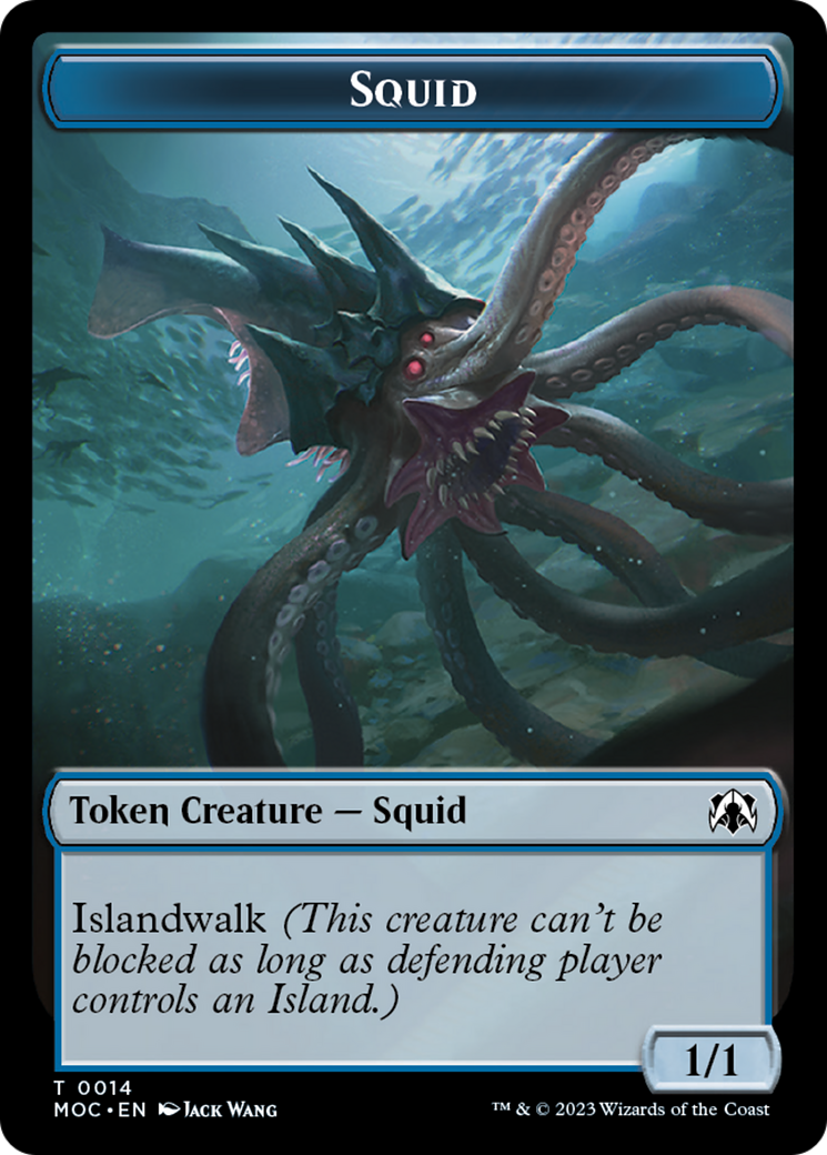 Squid // Human (26) Double-Sided Token [March of the Machine Commander Tokens] | Cracking-Singles