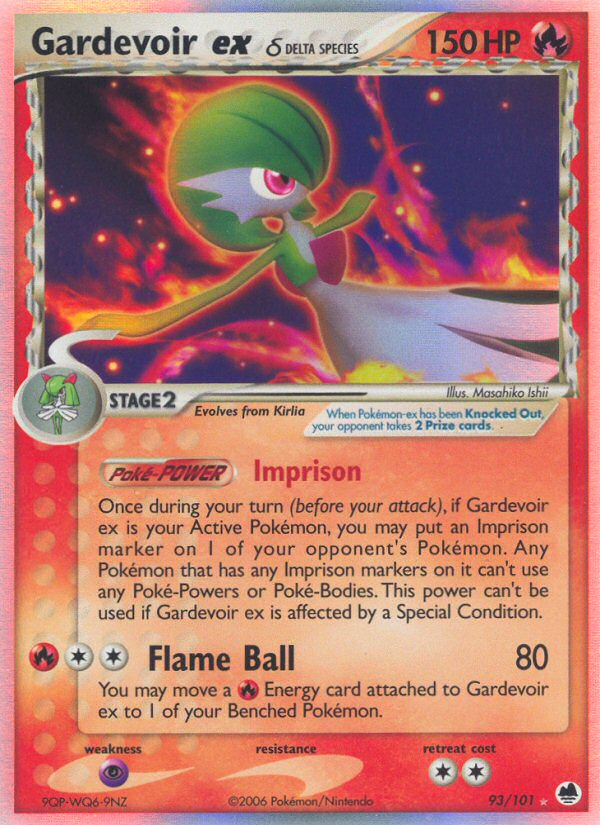 Gardevoir ex (93/101) (Delta Species) [EX: Dragon Frontiers] | Cracking-Singles