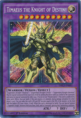 Timaeus the Knight of Destiny [DRL2-EN001] Secret Rare | Cracking-Singles