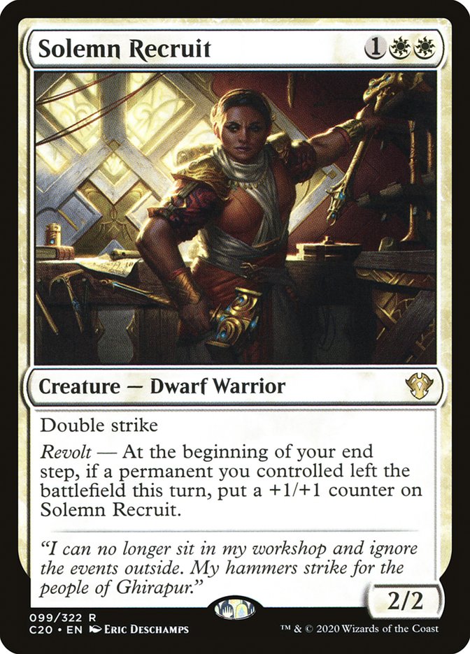 Solemn Recruit [Commander 2020] | Cracking-Singles