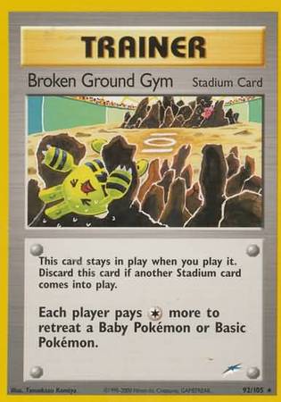 Broken Ground Gym (92/105) [Neo Destiny Unlimited] | Cracking-Singles