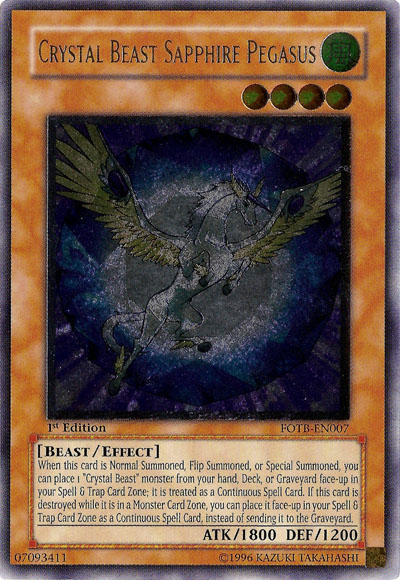 Crystal Beast Sapphire Pegasus [FOTB-EN007] Ultimate Rare | Cracking-Singles