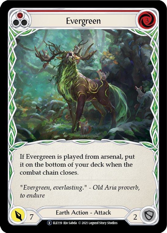 Evergreen (Red) [U-ELE119] Unlimited Rainbow Foil | Cracking-Singles