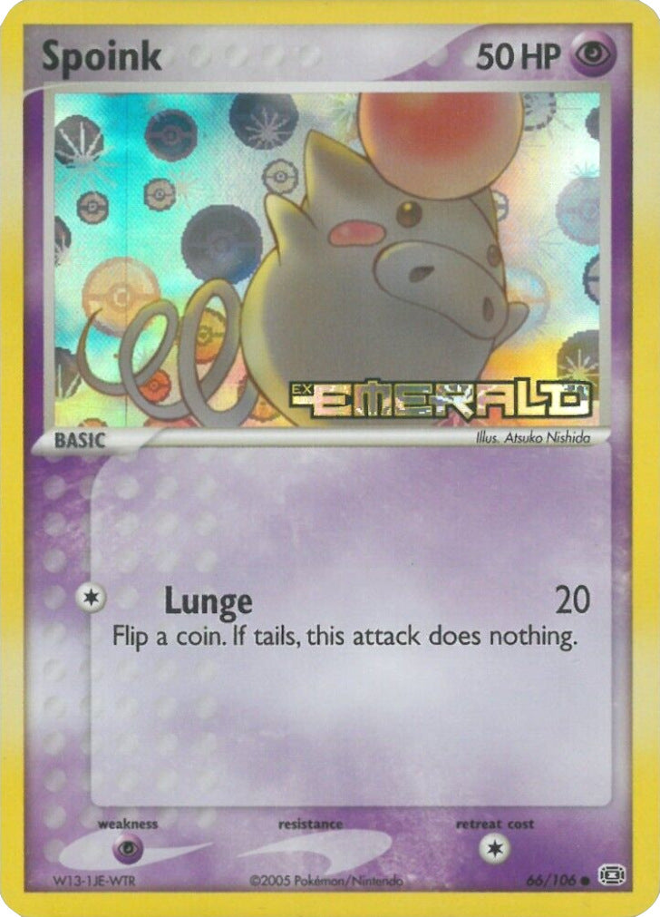 Spoink (66/106) (Stamped) [EX: Emerald] | Cracking-Singles