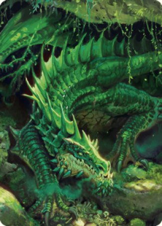 Lurking Green Dragon Art Card [Commander Legends: Battle for Baldur's Gate Art Series] | Cracking-Singles