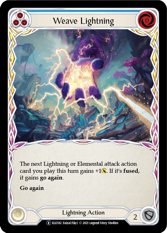 Weave Lightning (Blue) [U-ELE182] Unlimited Rainbow Foil | Cracking-Singles