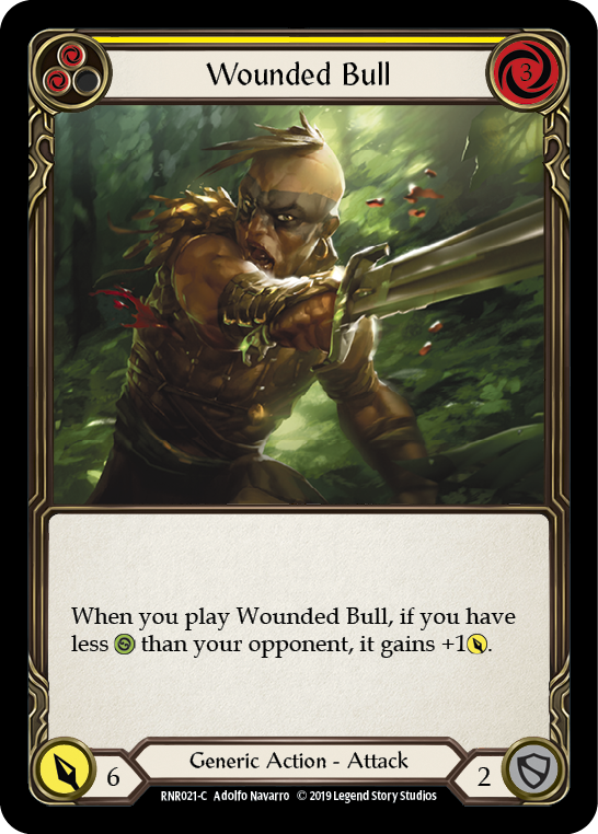 Wounded Bull (Yellow) [RNR021-C] (Rhinar Hero Deck)  1st Edition Normal | Cracking-Singles