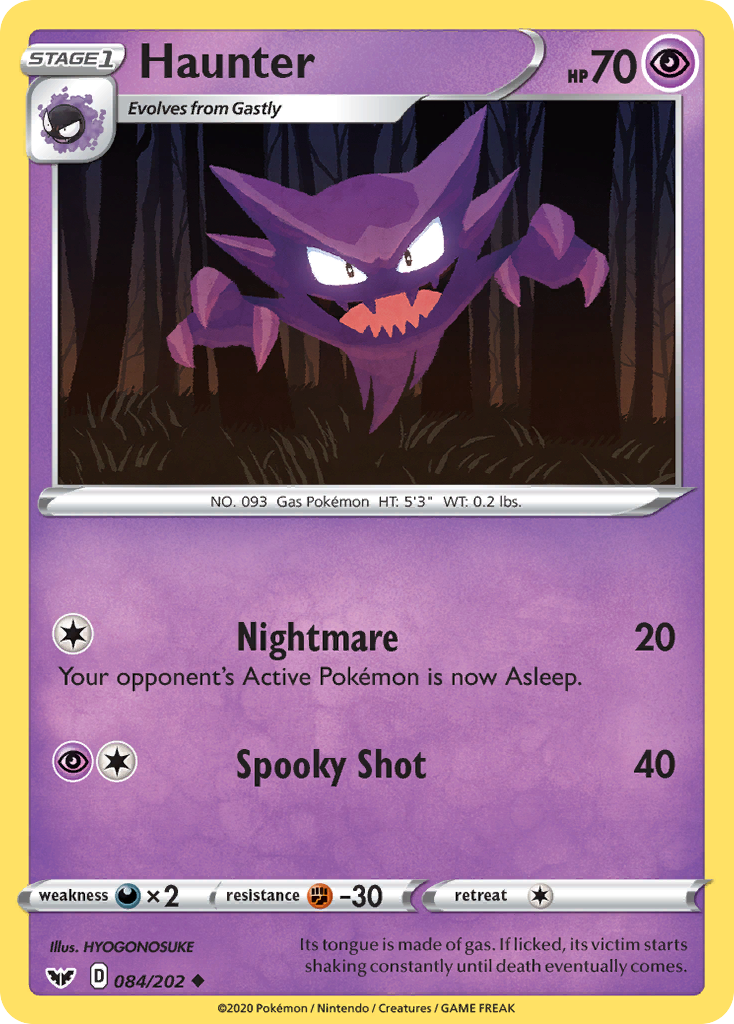 Haunter (084/202) [Sword & Shield: Base Set] | Cracking-Singles