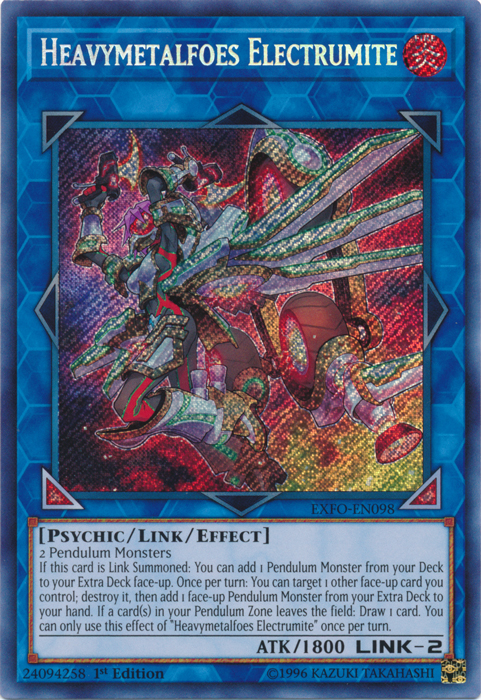 Heavymetalfoes Electrumite [EXFO-EN098] Secret Rare | Cracking-Singles