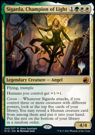 Sigarda, Champion of Light (Promo Pack) [Innistrad: Midnight Hunt Promos] | Cracking-Singles