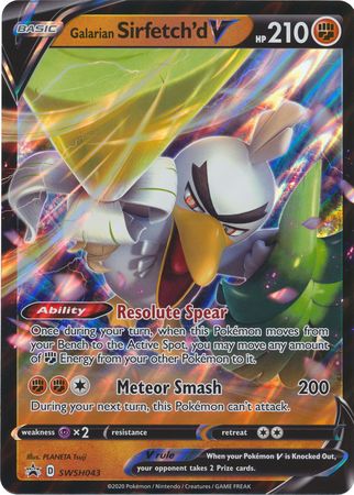 Galarian Sirfetch'd V (SWSH043) (Jumbo Card) [Sword & Shield: Black Star Promos] | Cracking-Singles