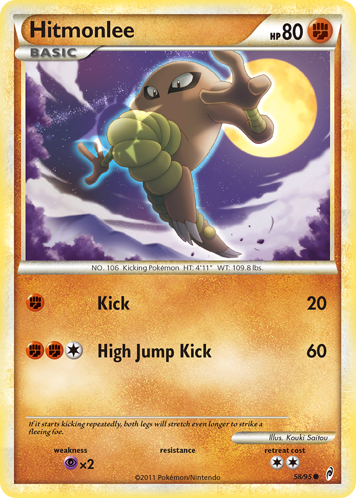 Hitmonlee (58/95) [HeartGold & SoulSilver: Call of Legends] | Cracking-Singles