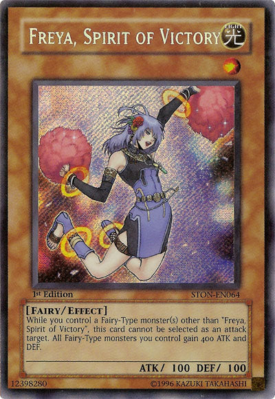 Freya, Spirit of Victory [STON-EN064] Secret Rare | Cracking-Singles