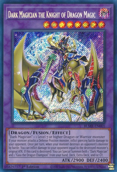 Dark Magician the Knight of Dragon Magic [BLMR-EN001] Secret Rare | Cracking-Singles