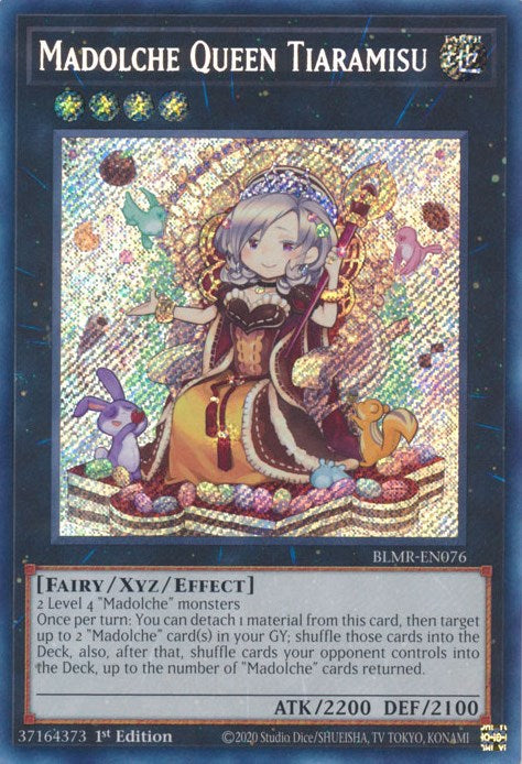 Madolche Queen Tiaramisu [BLMR-EN076] Secret Rare | Cracking-Singles