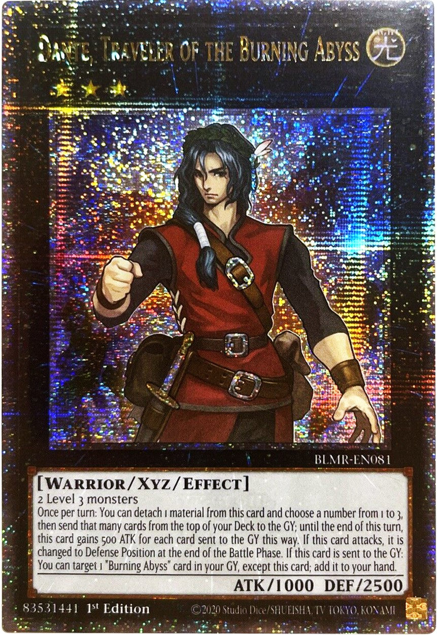 Dante, Traveler of the Burning Abyss [BLMR-EN081] Quarter Century Secret Rare | Cracking-Singles