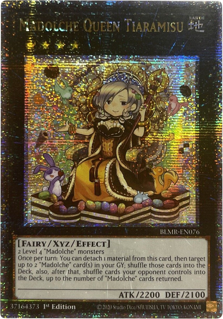 Madolche Queen Tiaramisu [BLMR-EN076] Quarter Century Secret Rare | Cracking-Singles