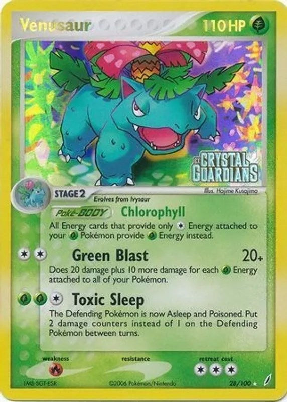 Venusaur (028/100) (Prerelease) [EX: Crystal Guardians] | Cracking-Singles