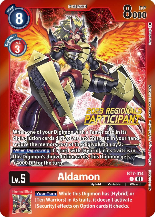 Aldamon [BT7-014] (2023 Regionals Participant) [Next Adventure Promos] | Cracking-Singles