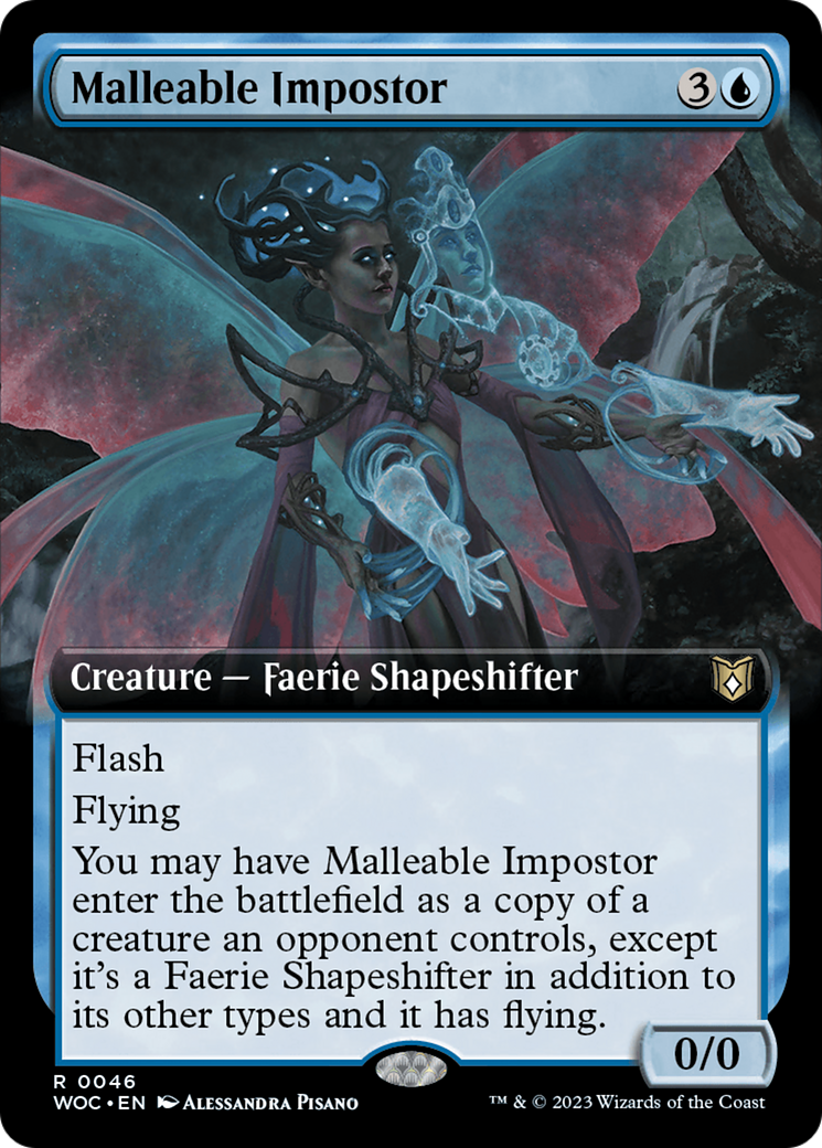 Malleable Impostor (Extended Art) [Wilds of Eldraine Commander] | Cracking-Singles