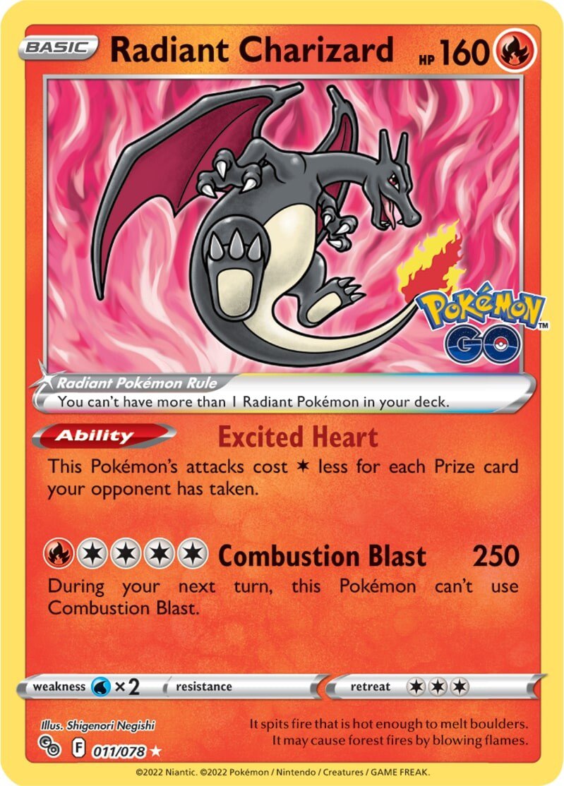 Radiant Charizard (011/078) [Pokémon GO] | Cracking-Singles