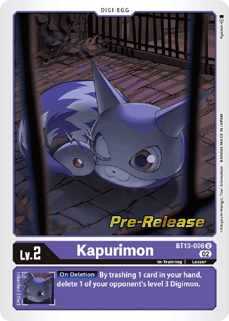 Kapurimon [BT13-006] [Versus Royal Knight Booster Pre-Release Cards] | Cracking-Singles