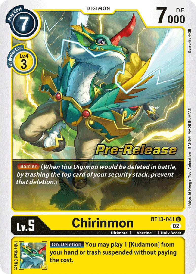 Chirinmon [BT13-041] [Versus Royal Knight Booster Pre-Release Cards] | Cracking-Singles