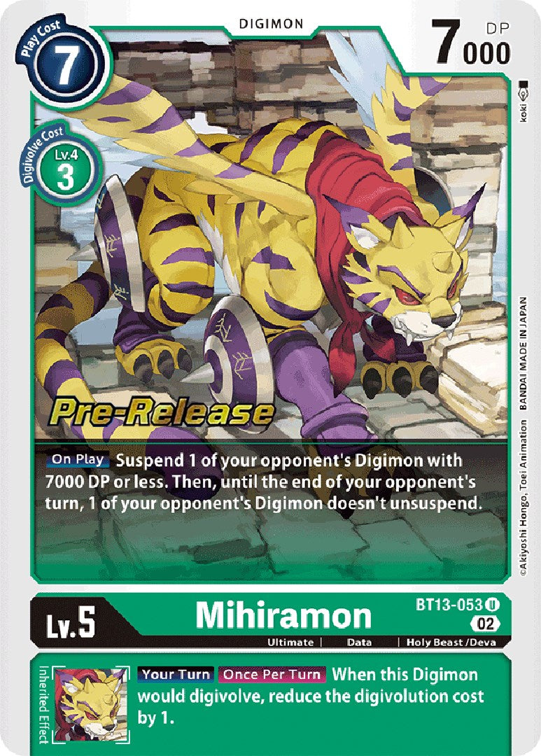 Mihiramon [BT13-053] [Versus Royal Knight Booster Pre-Release Cards] | Cracking-Singles