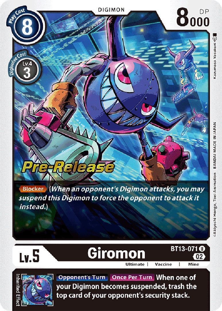 Giromon [BT13-071] [Versus Royal Knight Booster Pre-Release Cards] | Cracking-Singles