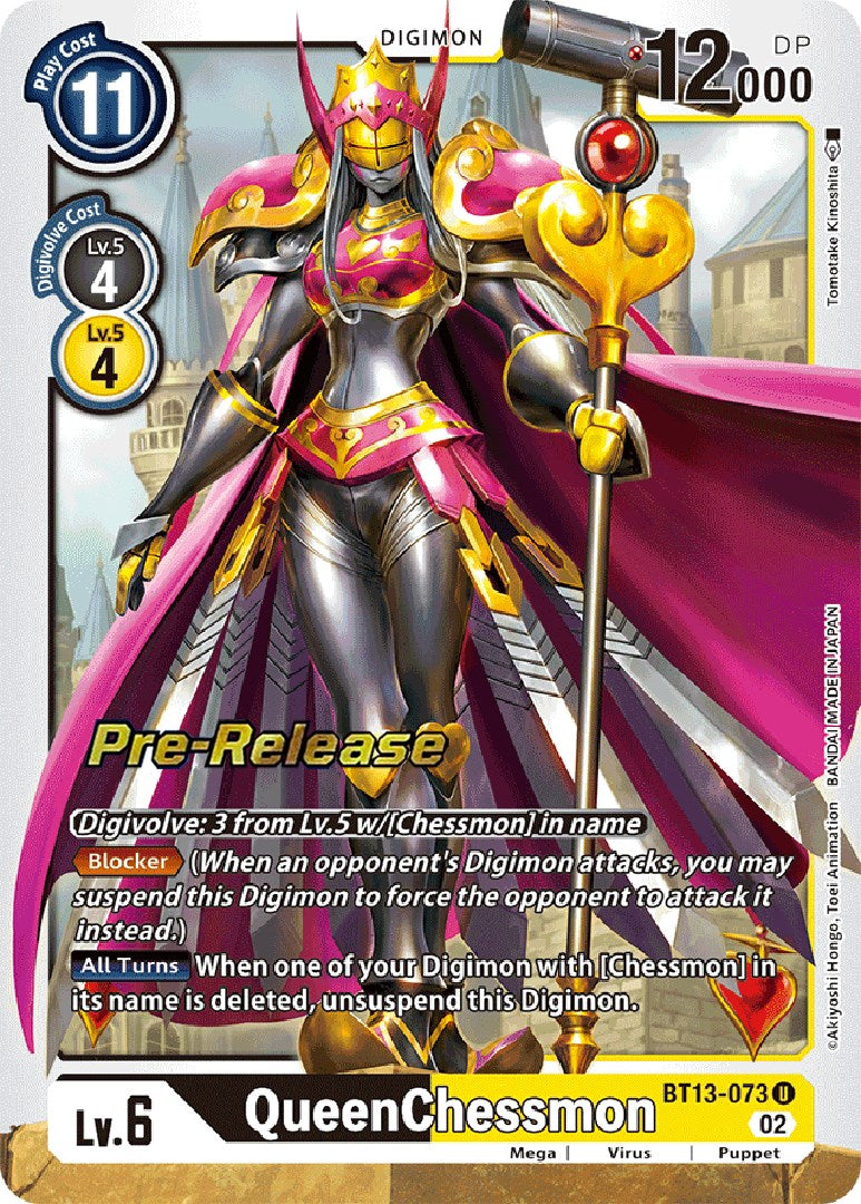 QueenChessmon [BT13-073] [Versus Royal Knight Booster Pre-Release Cards] | Cracking-Singles