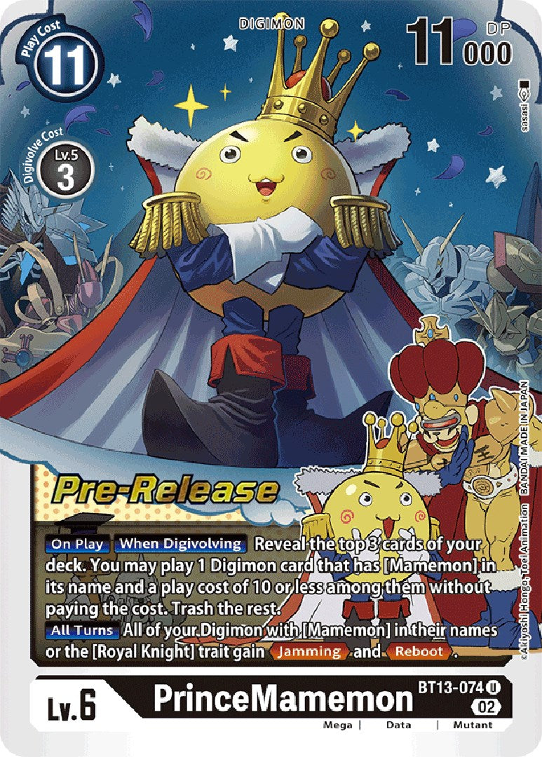 PrinceMamemon [BT13-074] [Versus Royal Knight Booster Pre-Release Cards] | Cracking-Singles