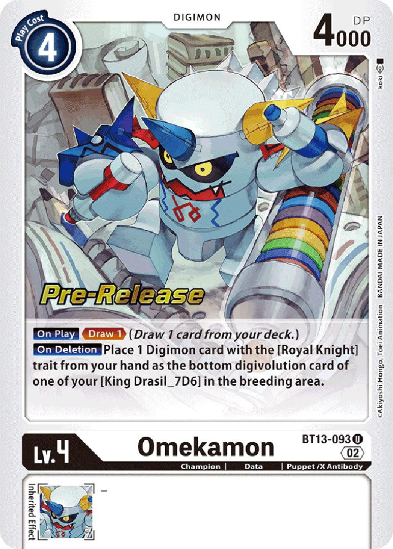 Omekamon [BT13-093] [Versus Royal Knight Booster Pre-Release Cards] | Cracking-Singles