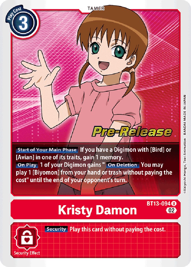 Kristy Damon [BT13-094] [Versus Royal Knight Booster Pre-Release Cards] | Cracking-Singles