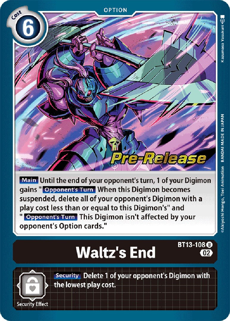 Waltz's End [BT13-108] [Versus Royal Knight Booster Pre-Release Cards] | Cracking-Singles