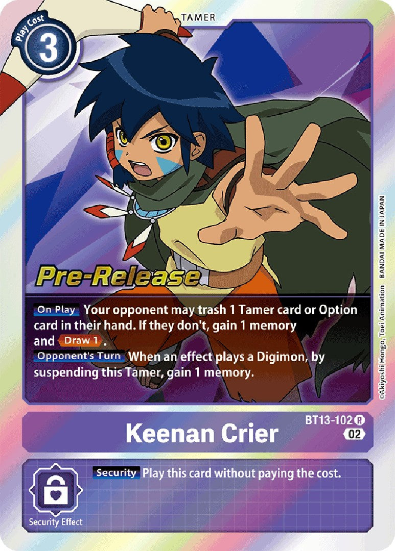 Keenan Crier [BT13-102] [Versus Royal Knight Booster Pre-Release Cards] | Cracking-Singles