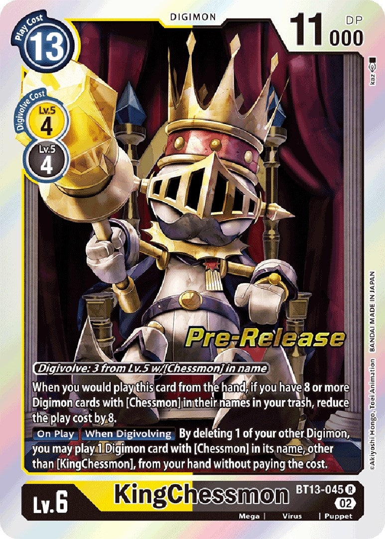 KingChessmon [BT13-045] [Versus Royal Knight Booster Pre-Release Cards] | Cracking-Singles