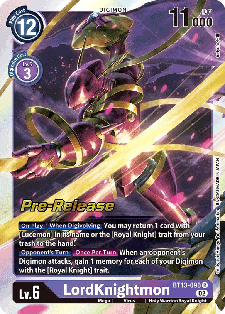 LordKnightmon [BT13-090] [Versus Royal Knight Booster Pre-Release Cards] | Cracking-Singles