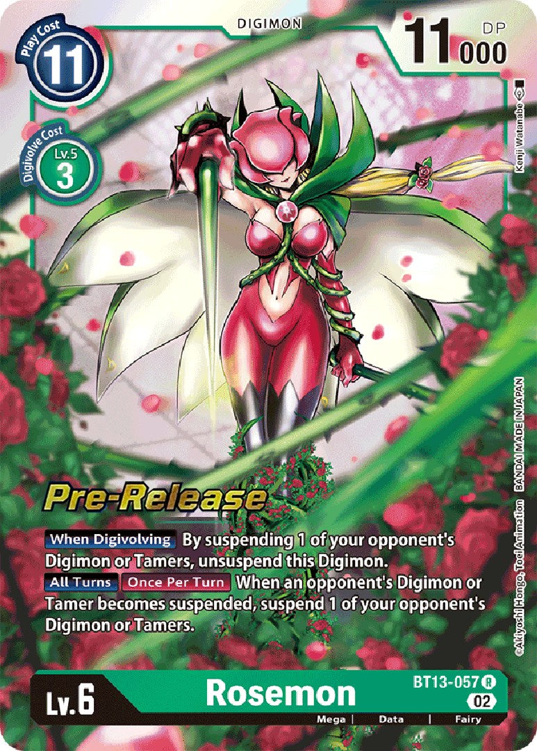 Rosemon [BT13-057] [Versus Royal Knight Booster Pre-Release Cards] | Cracking-Singles