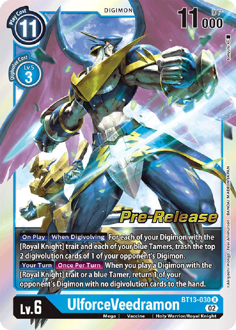 UlforceVeedramon [BT13-030] [Versus Royal Knight Booster Pre-Release Cards] | Cracking-Singles