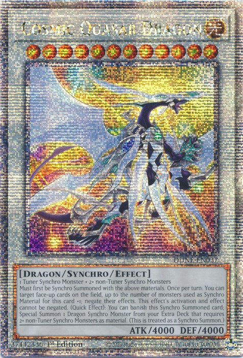 Cosmic Quasar Dragon [DUNE-EN037] Quarter Century Secret Rare | Cracking-Singles