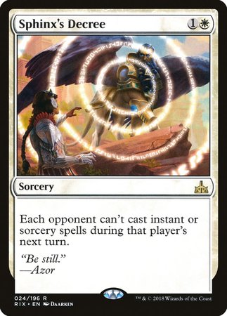 Sphinx's Decree [Rivals of Ixalan] | Cracking-Singles