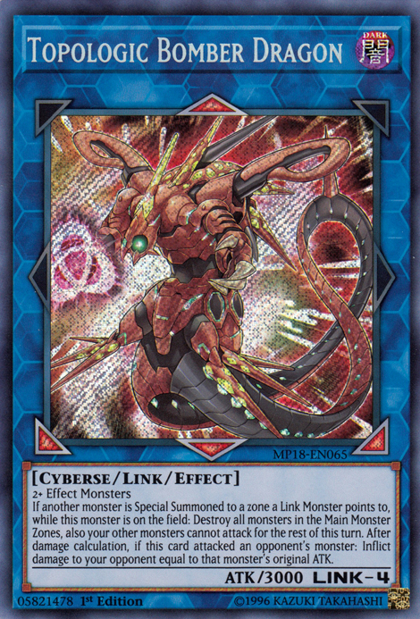 Topologic Bomber Dragon [MP18-EN065] Secret Rare | Cracking-Singles