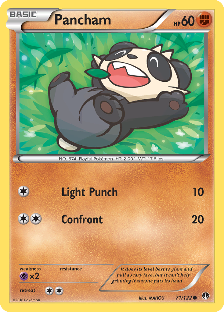 Pancham (71/122) [XY: BREAKpoint] | Cracking-Singles